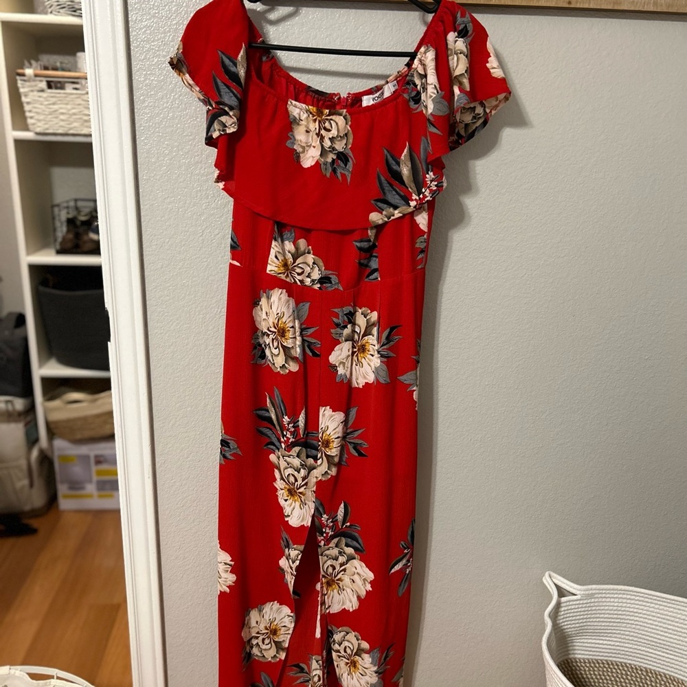 Vogue red maxi dress